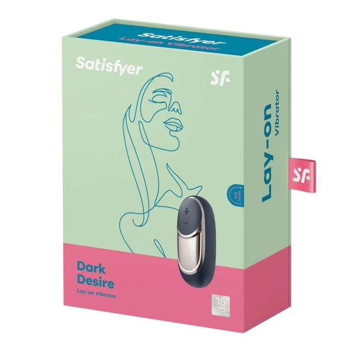 Wibrator do łechtaczki Satisfyer Dark Desire, 15 poziomów wibracji, wodoodporny, silikonowy