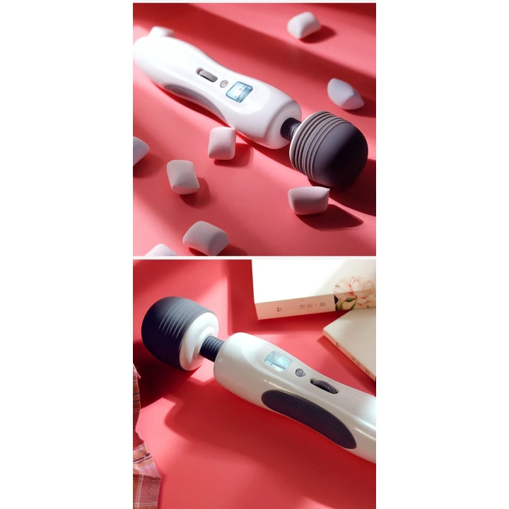 Masażer LED, silikon/ABS, 8 trybów wibracji, wodoodporny, ładowanie USB