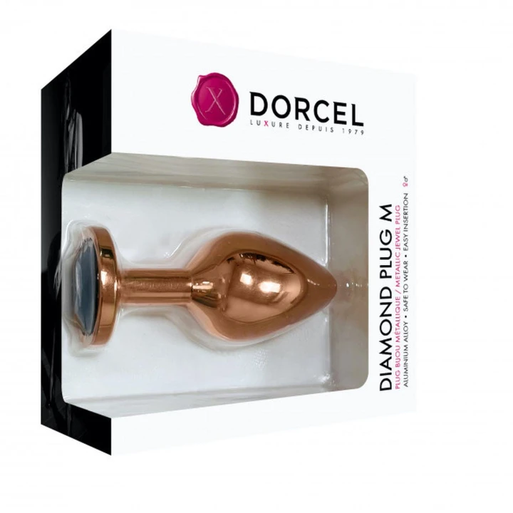 Korek analny M DIAMOND Marc Dorcel, długość 8,3 cm, średnica podstawy O 3,4 cm