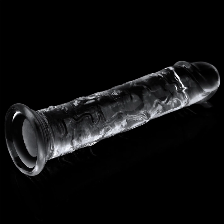 Dildo LOVETOY, przezroczysty, TPE, 7 cali, realistyczny kształt, przyssawka