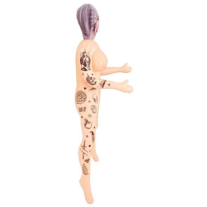 Inflatable sex doll NaughtyDollz – dmuchana lalka 152 cm, PVC, 3 otwory, tatuaże