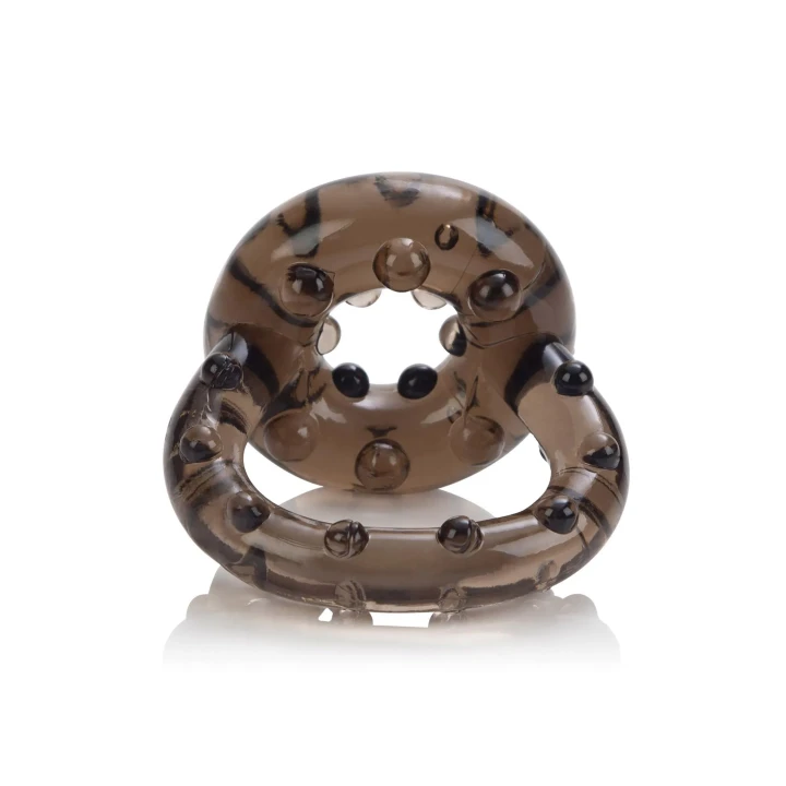 Czarny cockring All Star z elastycznego TPE, wodoodporny, 4.5 cm zewnętrzny wymiar