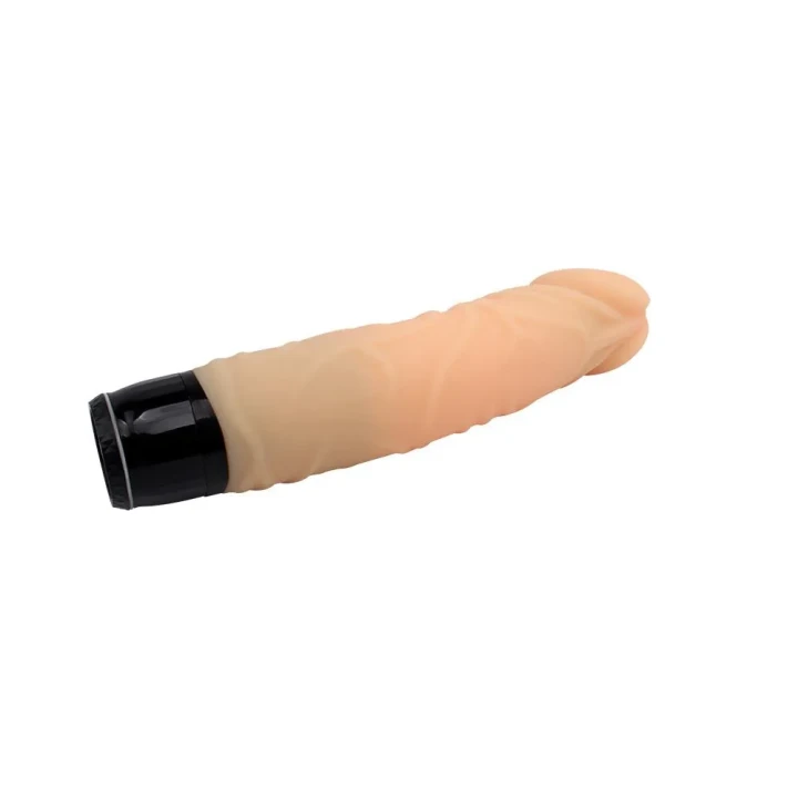 Dildo - Seria Realistyczna, 19,5 cm, Silikonowy, 7 Funkcji Wibracyjnych