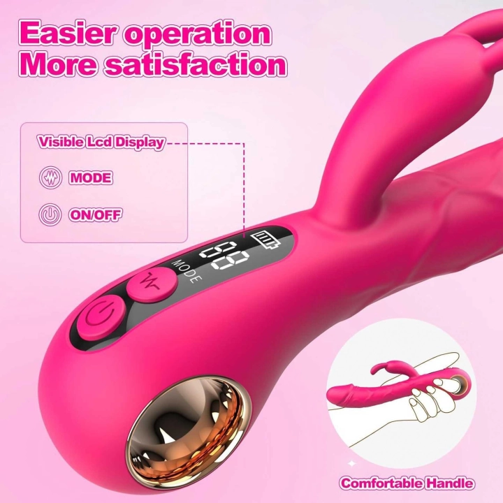 Wibrator króliczek Rabbit G-Spot Dual - silikon 2w1, 9+9 trybów, IPX7, USB magnetyczne