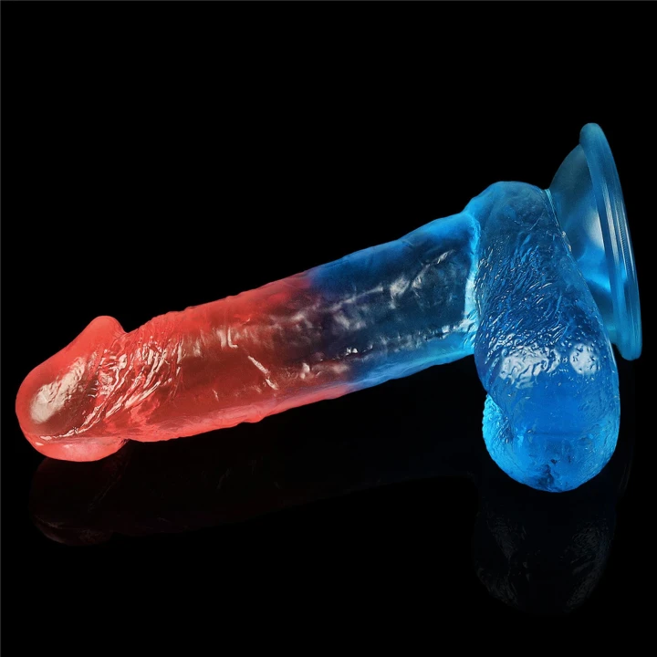 Dildo realistyczne Dazzle Studs, 19 cm długości, elastyczne TPE, przyssawka