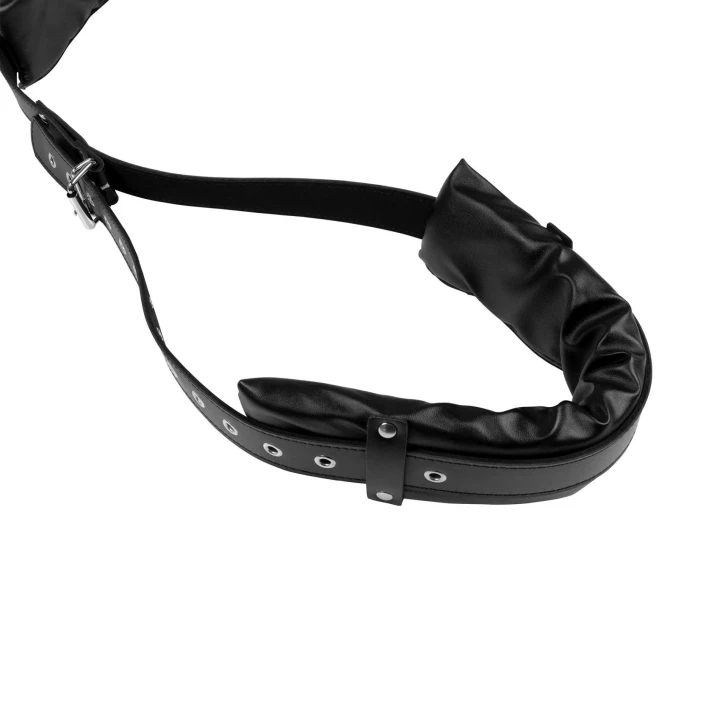 Uprząż na Uda z Regulowanymi Paskami - Wyściełane, Skóra PU, Stalowe Pierścienie D