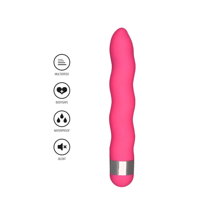 Wibrator falisty Funky Wave, wodoodporny, długość 18 cm, materiał ABS