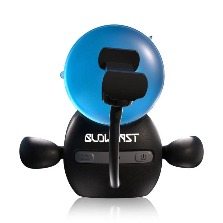 Masturbator automatyczny BLOWCAST Wingman PRO z wibracjami, podgrzewaniem i uchwytem na telefon