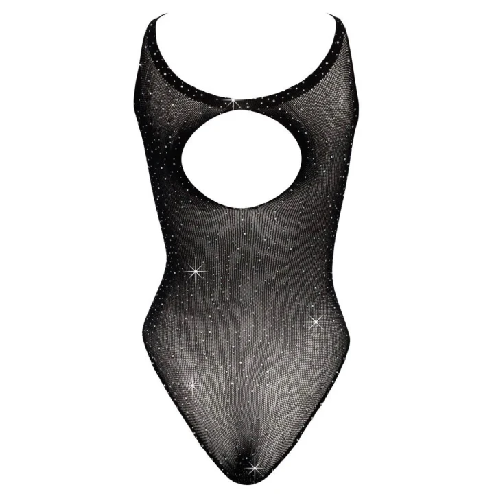 Body COTTELLI LINGERIE, bezszwowe, z kryształkami, semi-przezroczyste