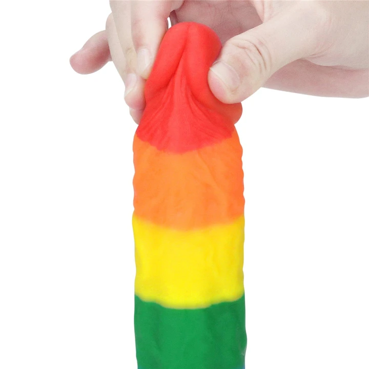 Dildo Prider 8'' z platynowego silikonu, długość 20,5 cm, ergonomiczny kształt