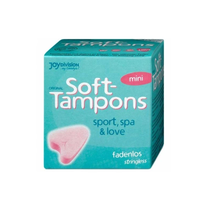 Tampony mini SOFT TAMPONS, komfortowy materiał, maks. zużycie 8h, 3 szt. w opakowaniu