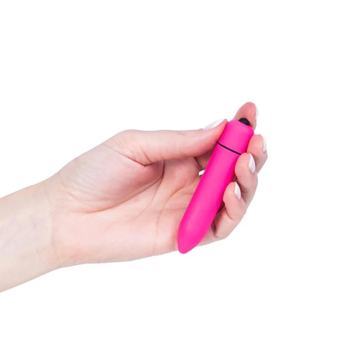 Wibrator punktowy Pink Vibro Mini Bullet – 10 trybów, zasilanie AAA, 9 cm