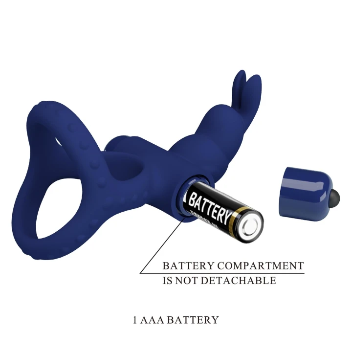 Pierścień erekcyjny z silikonu Pretty Love – Wibracje, elastyczny design, długotrwała bateria