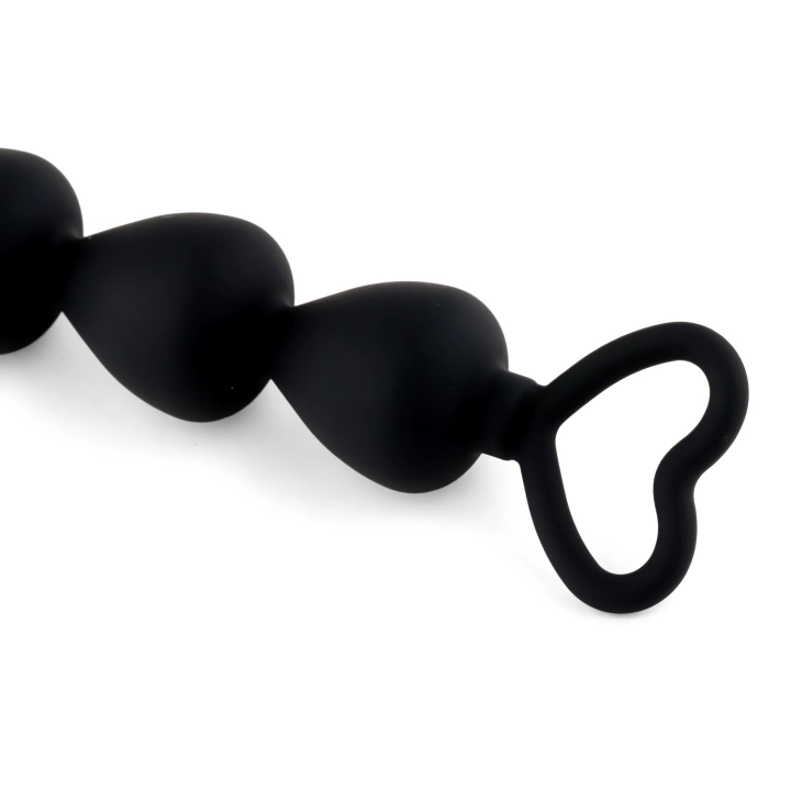 Korek analny silikonowy HeartSeries – stopniowane kulki 17 cm, Ø 1,5–2,5 cm