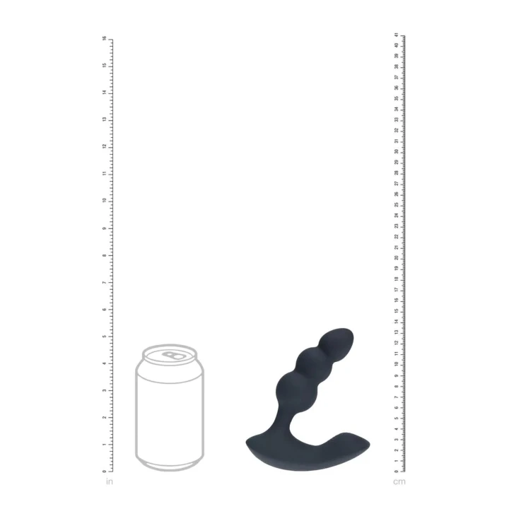 Korek analny - Ładowany, 2-silnikowy, 10 trybów wibracji, Silikon płynny, 13,9 cm