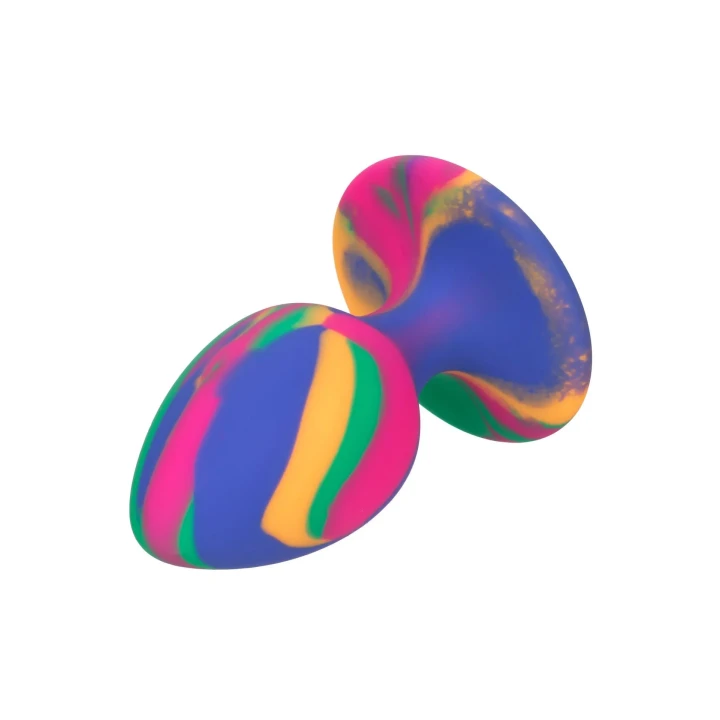 Wtyczka analna Cheeky Medium, silikon, 7.5 cm, średnica 3.25 cm, tęczowy design
