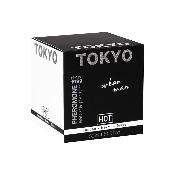Perfumy z feromonami Feromony-HOT TOKYO, 30ml, bursztyn i mandarynka, męski aromat