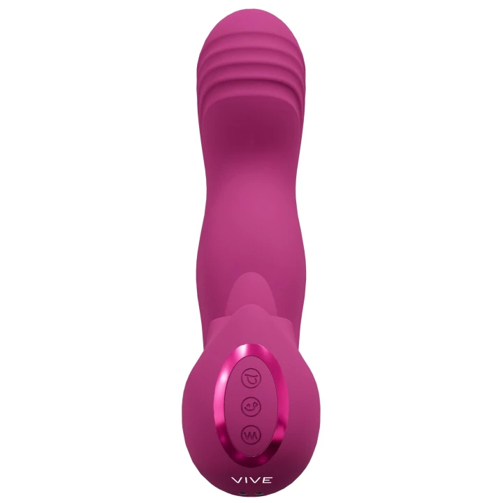 Wibrator G-Spot VIVE Yumi - Triple Motor z funkcją come-hither, wodoodporny, USB ładowany