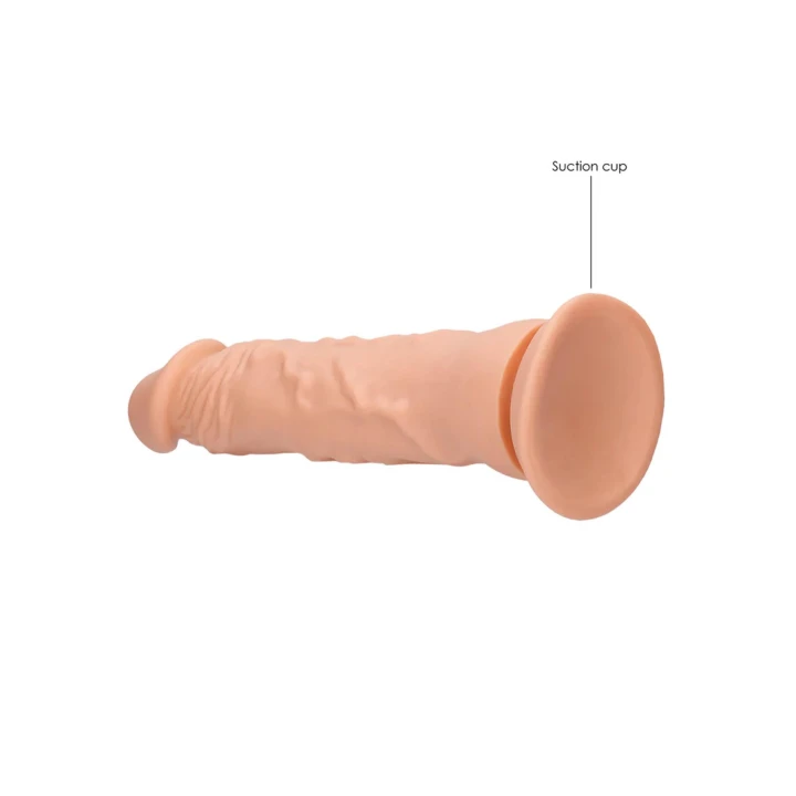 Dildo realistyczne Skin TPE, 25 cm długości, przyssawka, detaliczne żyłki