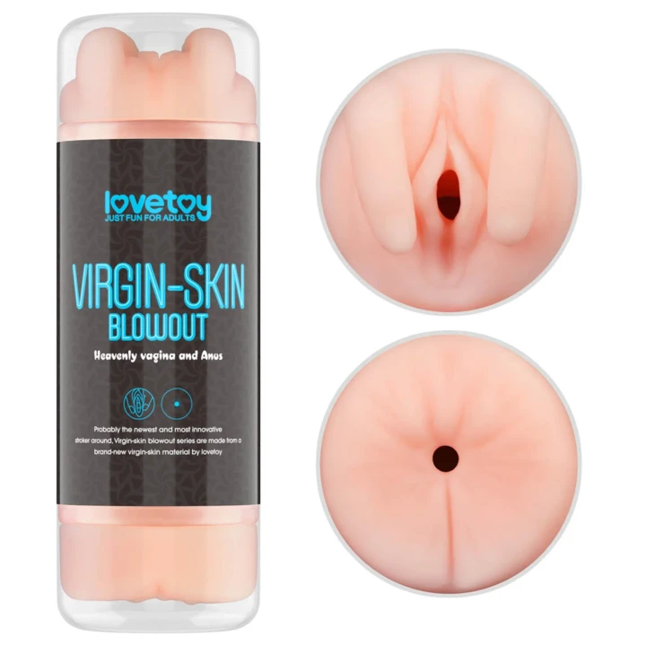 Masturbator - Virgin-Skin Blowout, 22,4 cm, wibrujący, hipoalergiczny TPE