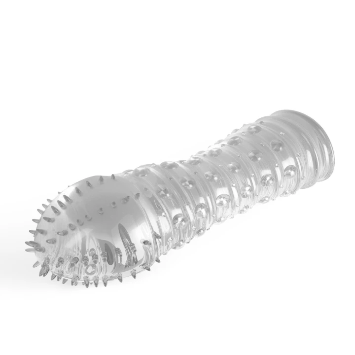 Nakładka na penisa Crushious - Dotted Sleeve, długość 15,5 cm, średnica 3,3 cm, TPE