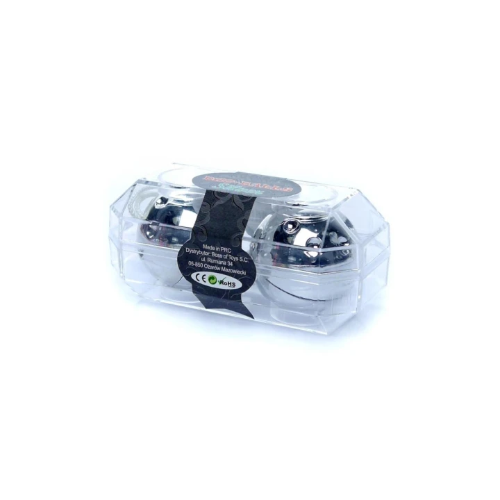 Kulki gejszy Duo-Balls Silver - 3,2 cm średnicy, wzmocnienie mięśni Kegla, 21 cm długości