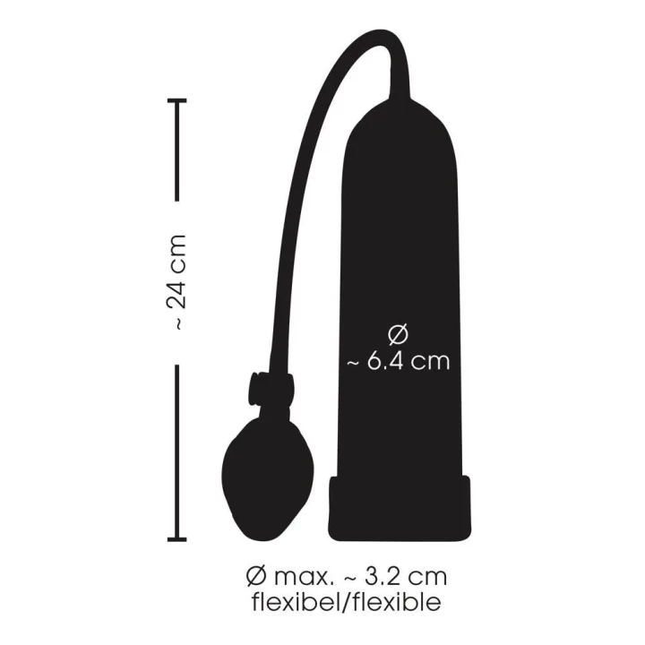 Pompa penisowa Smile Pump, średnica 6,4 cm, długość 24 cm, z silikonowym mankietem