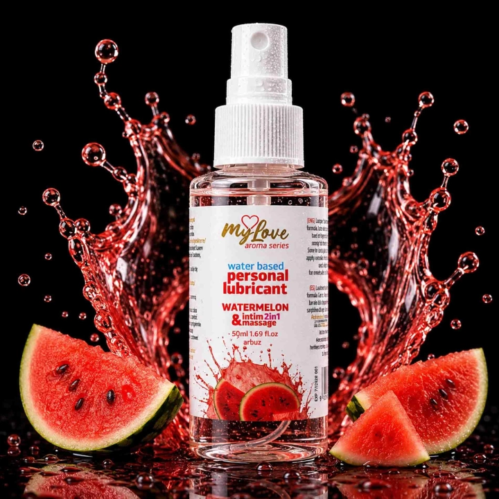 Żel intymny i do masażu MyLove Aroma Series 2w1, wodny, arbuz, 50 ml