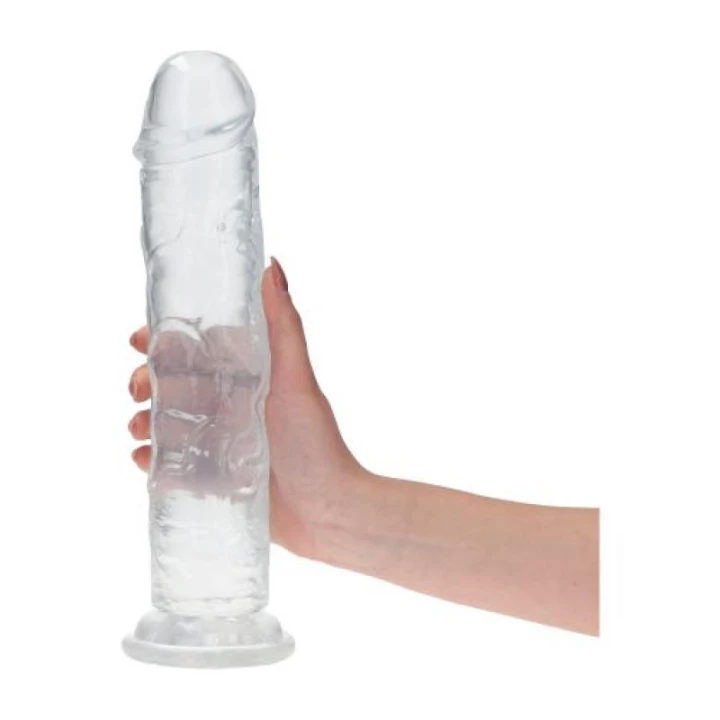 Dildo Przezroczysty Emotion Large, 32 cm długości, wodoodporny, z przyssawką