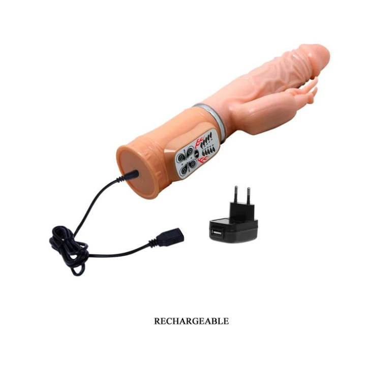 Wibrator - BAILE Fire Dragon, 5 wibracji, 5 obrotów, funkcja grzania