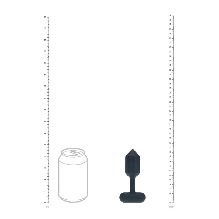 Korek analny - Heksagonalny, Wibrujący, Silikonowy, 11,7 cm, Czarne