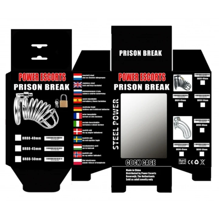 Pas cnoty metalowy PRISON BREAK 50 mm z zamkiem - wyjątkowe doświadczenie dla mężczyzn