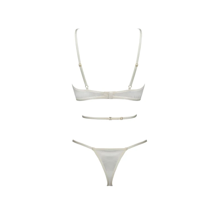 Komplet nocny - Casmir ELIZA, ecru, XXL/XXXL, koronka, Oeko-Tex