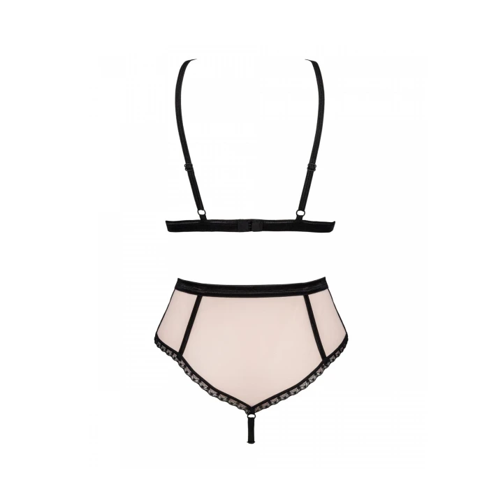 Komplet bielizny, OBSESSIVE Lilines, S/M, koronkowy, regulowane ramiączka, wygodny krój