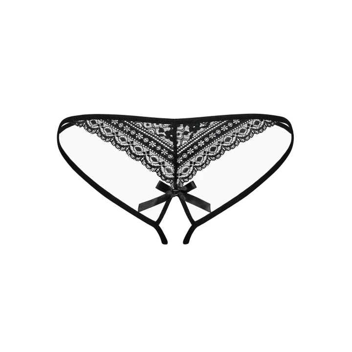 Stringi otwarte OBSESSIVE Picantina, S/M, koronkowe aplikacje, elastyczne tasiemki