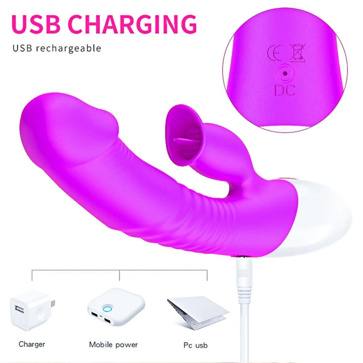 Stymulator łechtaczki Silicon, 7 trybów wibracji, funkcja ogrzewania, wodoodporny