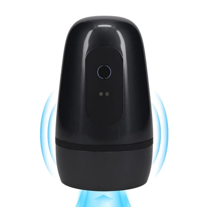 Masturbator - Vibrobator Pulsar, podciśnieniowy z wibracją, Gun Metal, 14,5cm