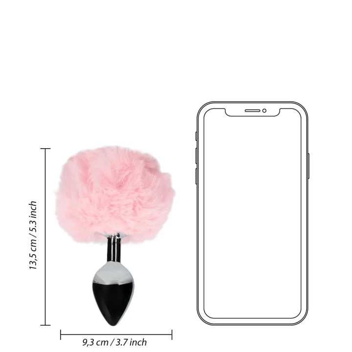 Wtyczka analna Bunny Tail - metalowa, komfortowa, z miękkim ogonem króliczka