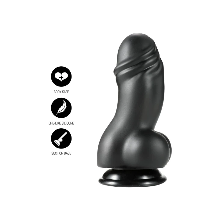 Dildo PVC INFERNO Fat Boys 19 cm, średnica 7 cm, z przyssawką, kompatybilny z uprzężą