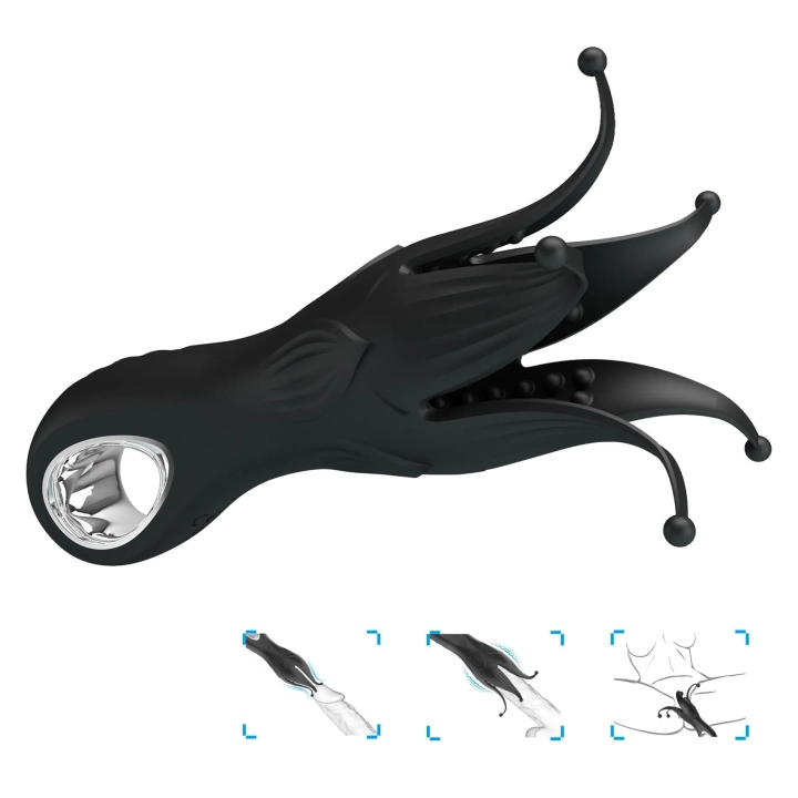 Trener penisa Arella - Silikonowy, 12 trybów wibracji, Wodoodporny