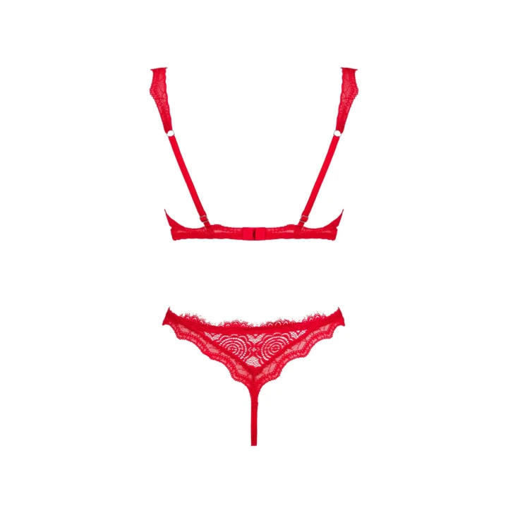 Komplet bielizny Bergamore OBSESSIVE – koronkowy zestaw z regulowanymi ramiączkami