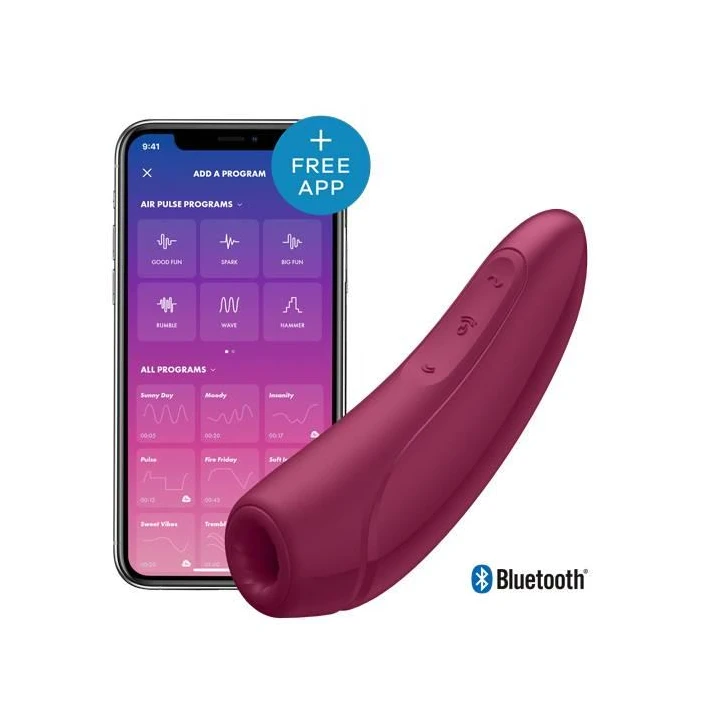 Stymulator łechtaczki Satisfyer Curvy 1+ z falami powietrza, wibracjami, różowy