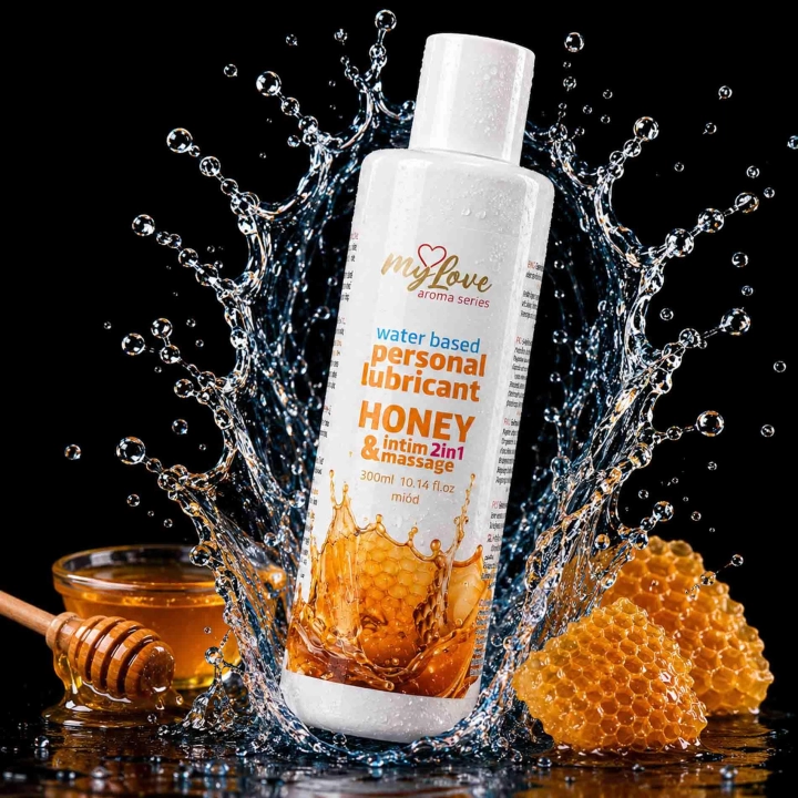 Żel intymny i do masażu MyLove Aroma Series 2w1, wodny, miód, 300ml