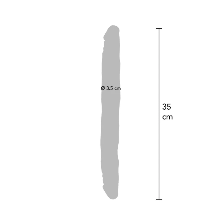 Dildo podwójny TOYJOY Get Real, długość 35 cm, z bez ftalanowym PVC