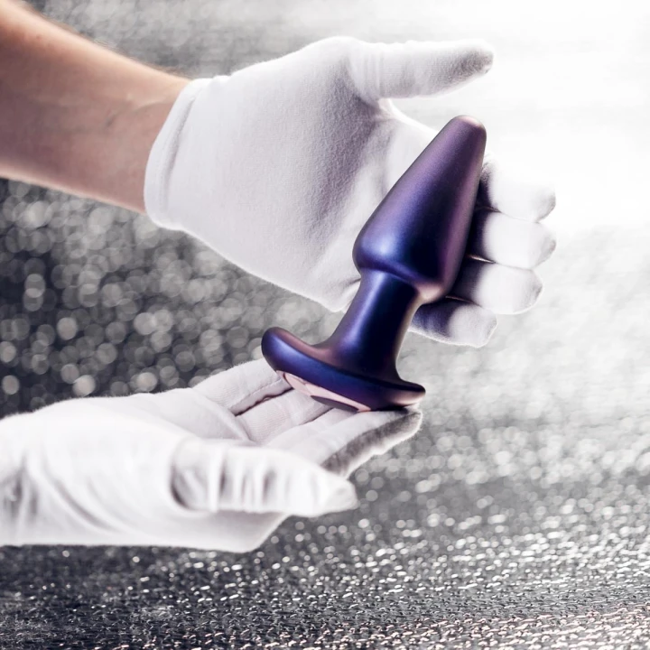 Korek analny Hueman Meteoroid z obrotowymi koralikami, 10 prędkości, bezprzewodowy pilot