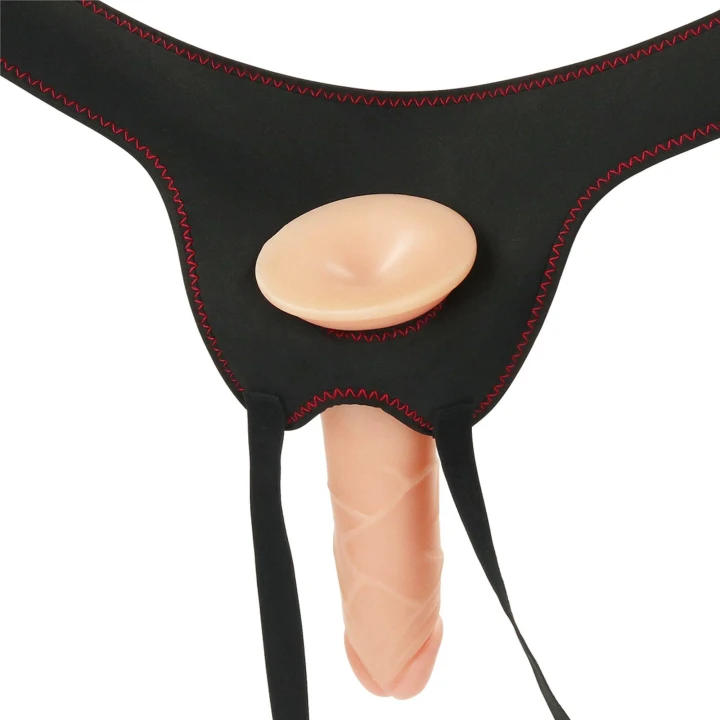 Dildo Vibrating Easy Strapon 7.5'' - TPE, 2 prędkości wibracji, ergonomiczna uprząż