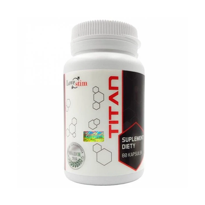 Suplement diety - LSTIM TYTAN, 9 składników aktywnych, wspomaga potęgę męskości