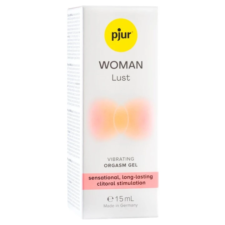 Stymulator łechtaczki pjur WOMAN Lust, 15 ml - Wibrujący żel orgasmiczny na bazie wody