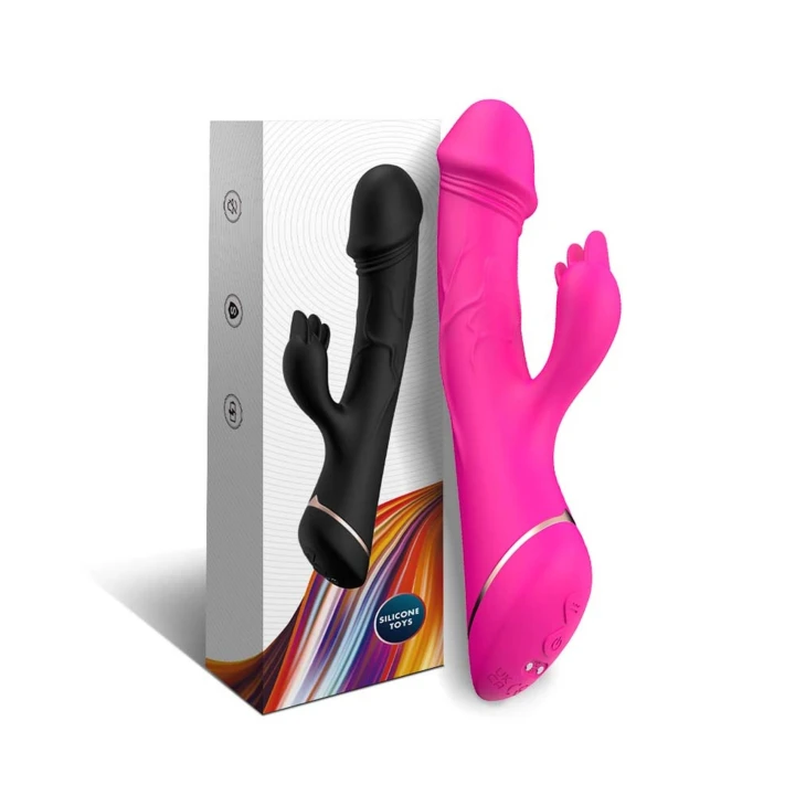 Stymulator łechtaczki Rubberco, silikon, 2 silniki, 9 funkcji wibracji, wodoodporny