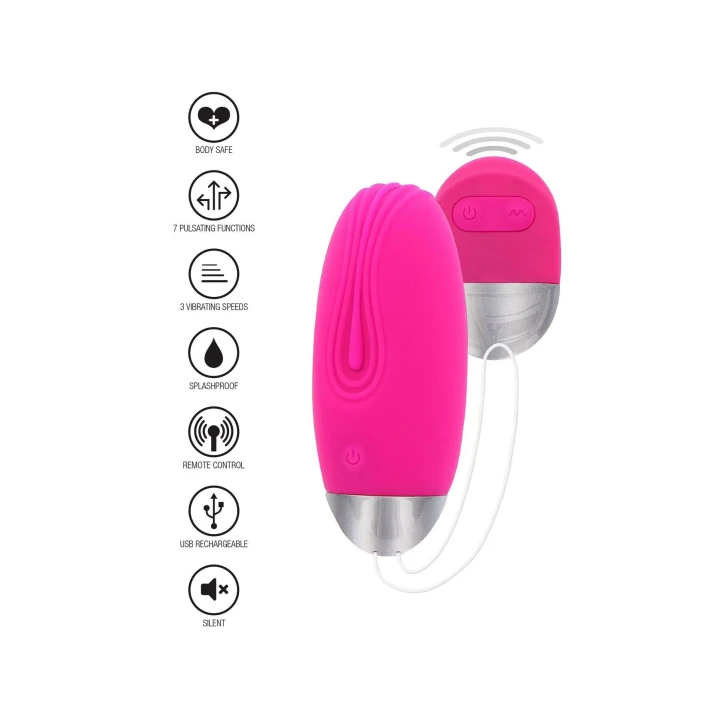 Wibrator wzmacniający Funky Fun zdalnie sterowany z 7 trybami, silikonowy, splashproof